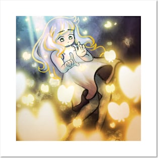 Glowing butterfly girl Posters and Art